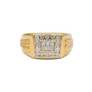 Men's 14k Yellow Gold Diamond Ring